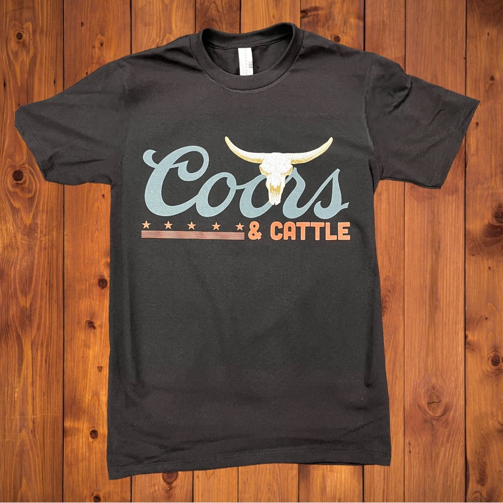 Coors and cattle  shirt. S-3X available. Brand new. 100% cotton